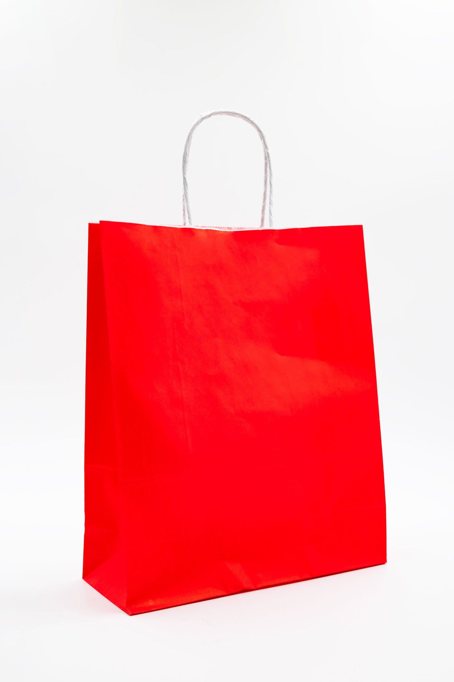 Pack de 25 Bolsas de Papel Kraft 80gr/m2 con Asas Trenzadas – Rojo