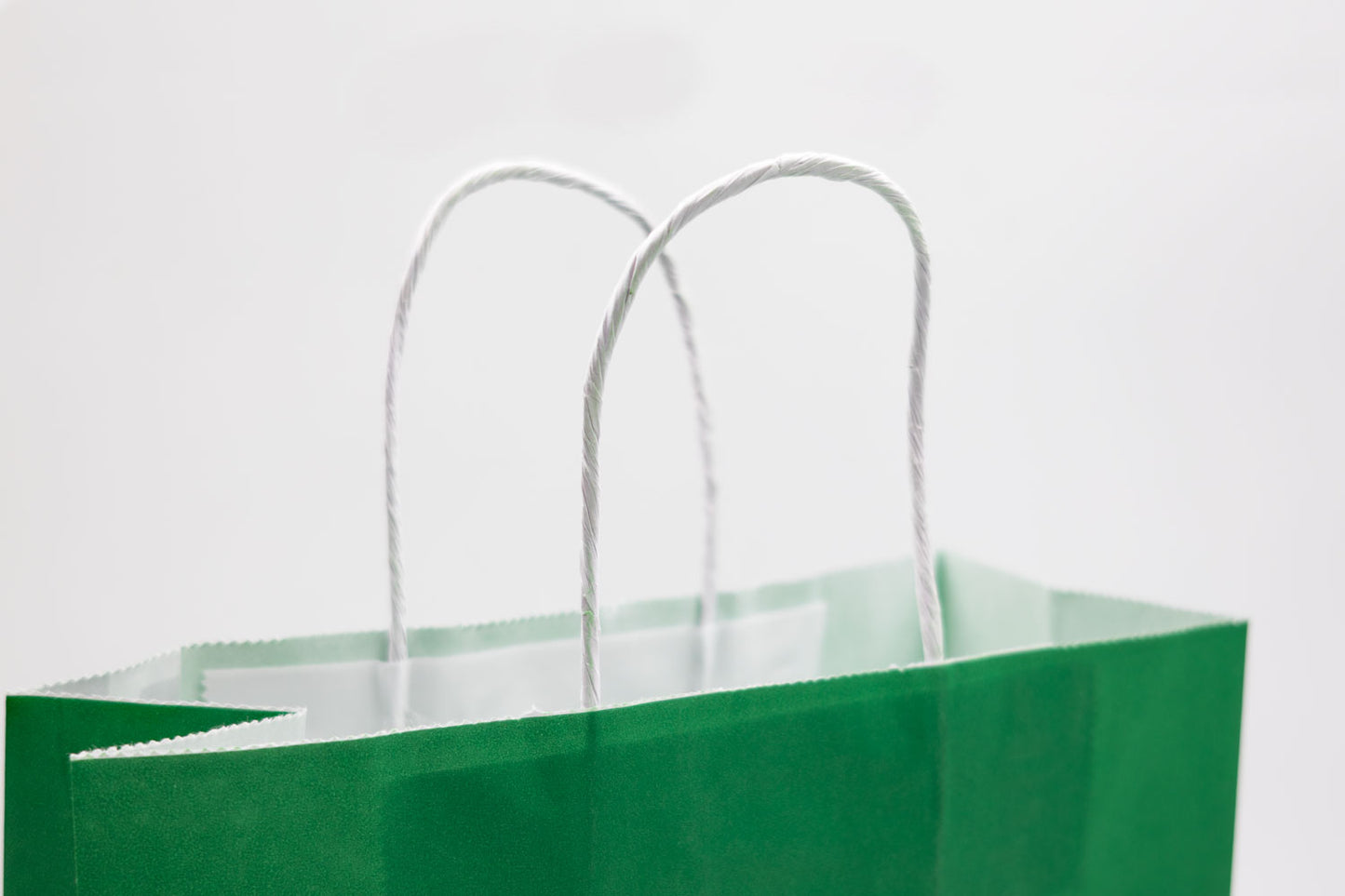 Pack de 25 Bolsas de Papel Kraft con Asas Trenzadas – Verde