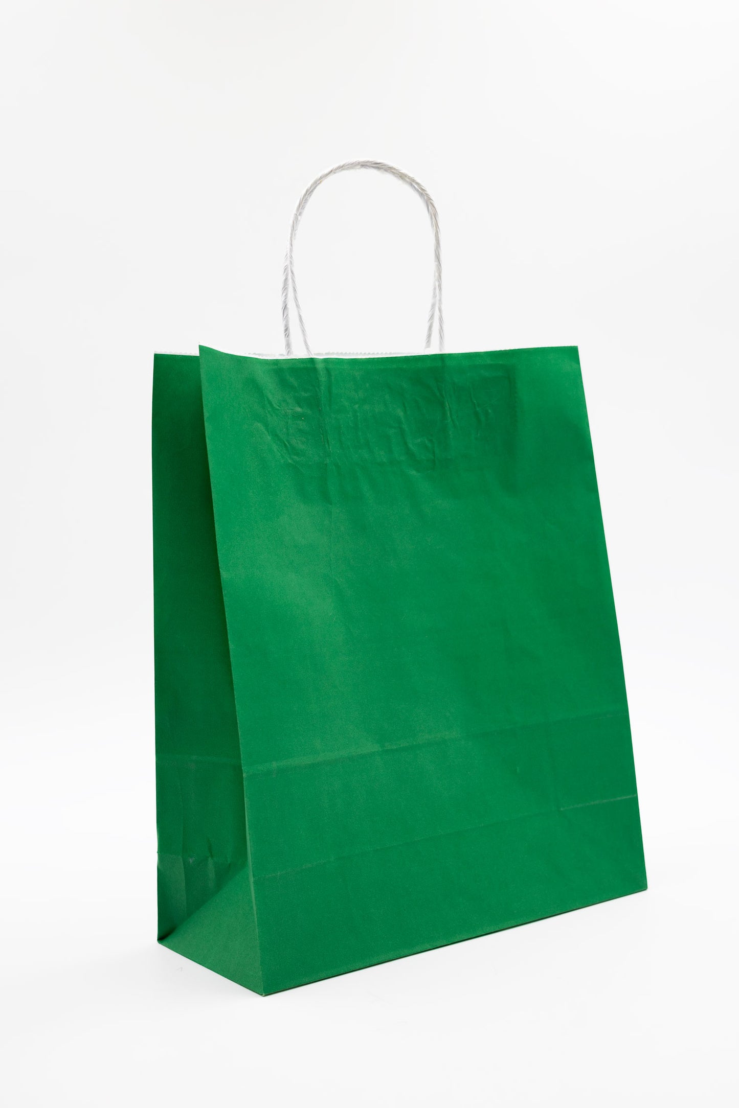 Pack de 25 Bolsas de Papel Kraft con Asas Trenzadas – Verde