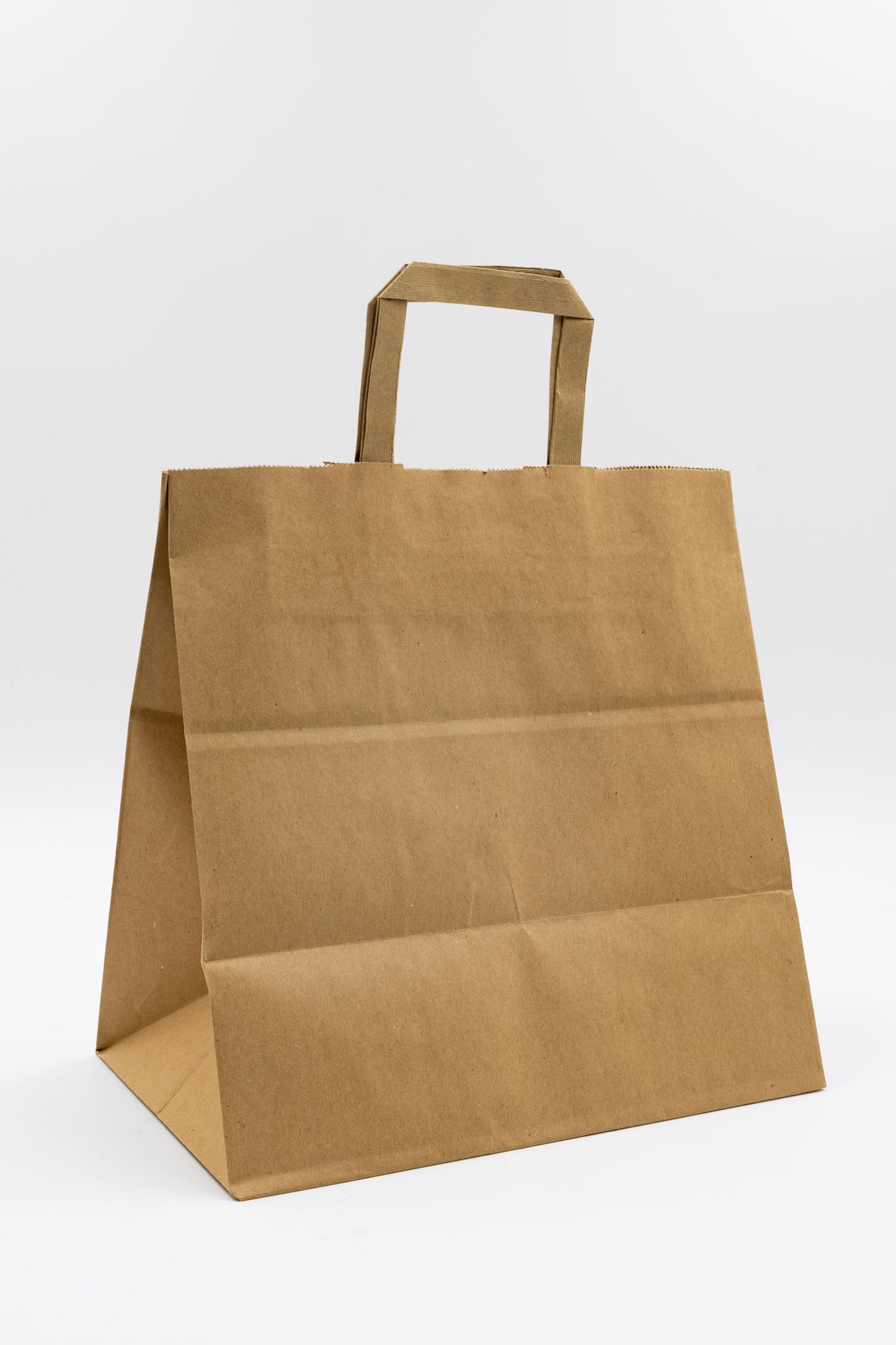 Pack de 25 Bolsas de Papel Kraft 110gr/m2 con Asas Planas